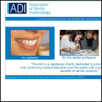 Screen shot of the Association of Dental Implantology Ltd website.