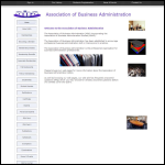 Screen shot of the Association of Business Administration website.