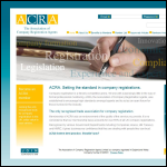 Screen shot of the Association of Company Registration Agents Ltd website.