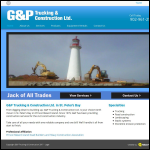 Screen shot of the G & A Construction Ltd website.