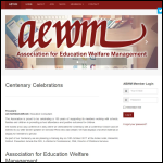 Screen shot of the Association for Education Welfare Management (AEWM) website.