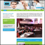 Screen shot of the Association of Dental Anaethetists (ADA) website.