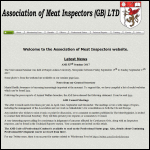 Screen shot of the Association of Meat Inspectors GB Ltd (AMI) website.