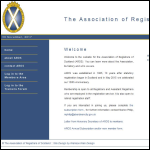 Screen shot of the Association of Registrars of Scotland (AROS) website.